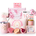 10th Birthday Gifts for Girls,Happy 10th Birthday Gift Ideas Set for Her,Cute Unique Turning to 10 Year Old BD Bdy Basket Presents Box for Niece,Best Friend, Sister, Daughter,Bestie
