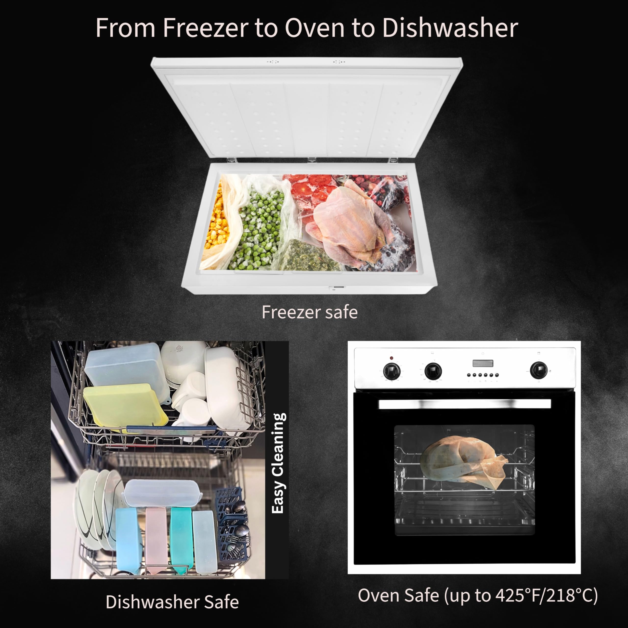 Elkanah Reusable Oven Bag Turkey Bags Extra Large (26L) Silicone Roasting Bags|Made from 100% Pure Platinum Silicone Sac|Freezer, Microwave, Oven, Dishwasher Safe|Plastic-Free