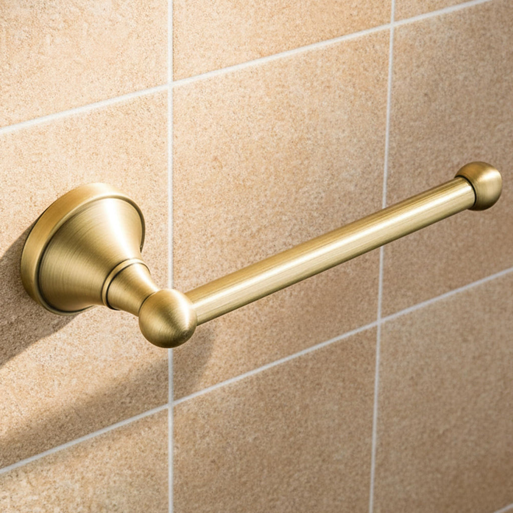 Flybath Toilet Paper Holder Without Cover Antique Brass Bathroom Tissue Roll Bar Wall Mounted, 20 cm / 7.87 inches, Brushed Bronze