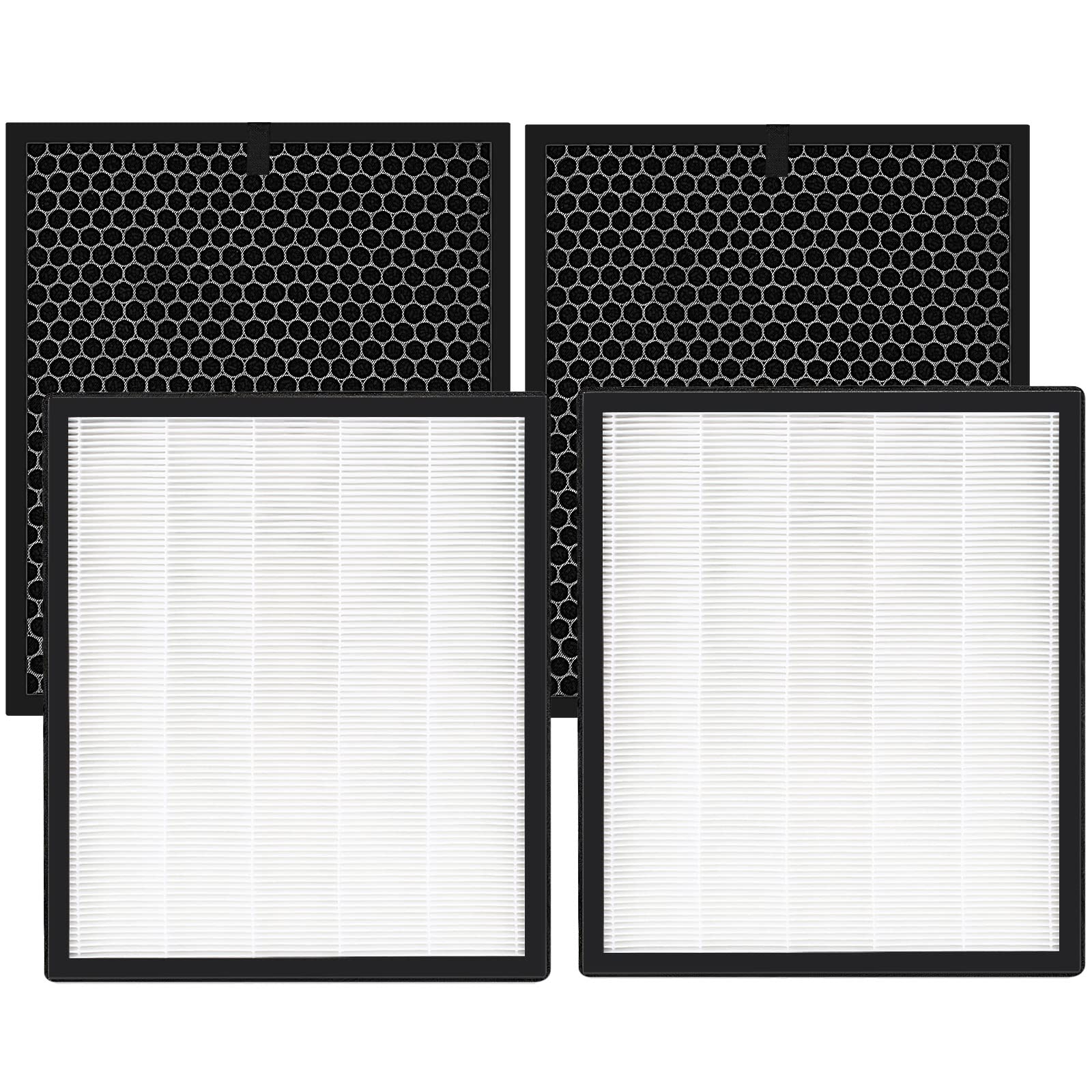 isinlive LV-PUR131 Replacement Filters for LEVOIT Air Purifier and LEVOIT Smart Wi-Fi Air Purifier LV-PUR131S, HEPA and Activated Carbon Filter, LV-PUR131-RF (2 Pack)