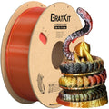 Gratkit Silk Tri-Color PLA Filament，Coextrusion PLA Filament 1.75mm, +/-0.03mm, 1KG/Roll, Silk PLA Red & Gold & Black