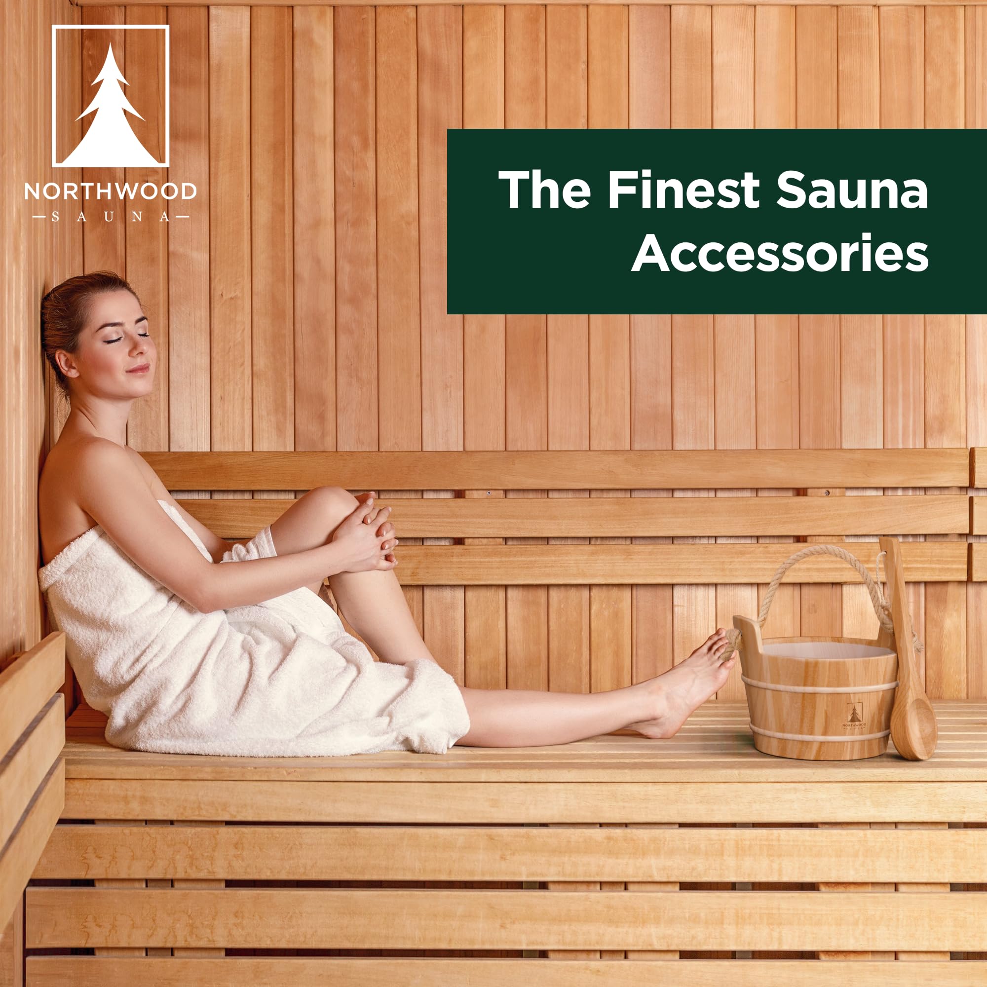 Northwood Sauna - Sauna Ladle - Handmade from Canadian Red Cedar Wood - Natural Rope - 14″ Handle & 100 mL (3.4 oz) Capacity Spoon