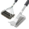 BBQ Brush for Grill, Grill Brush with Scraper, Bristle Free BBQ Accessories for Gas, Charcoal, Smoker Grill - 2 Pack