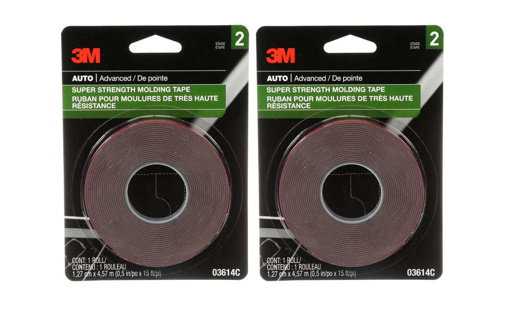 3M 03614 Scotch-Mount 1/2 x 15' Molding Tape (2 Pack)