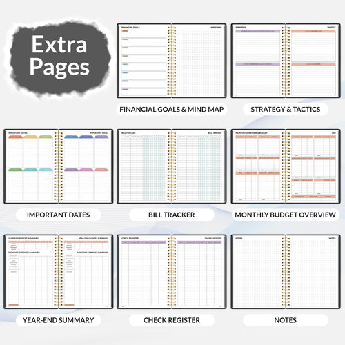 2026 Budget Planner - Monthly Budget Book from JAN 2026 - DEC 2026 with Expense Tracker Notebook, A5 Size (6.4" x 8.3") Bill Organizer & Finance Planner Account Book to Manage Your Finances, Black