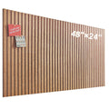 Large Cork Board for Office, 8 Pack Felt Wall Tiles with Slat Wall Paneling and Safe Removable Adhesive Tabs, Felt Bulletin Board Pin Board Cork Boards for Walls - Burnt Orange