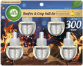 Air Wick Plug in Scented Oil 5 Refills, Bonfire and Crisp Fall Air, Essential Oils, Air Freshener