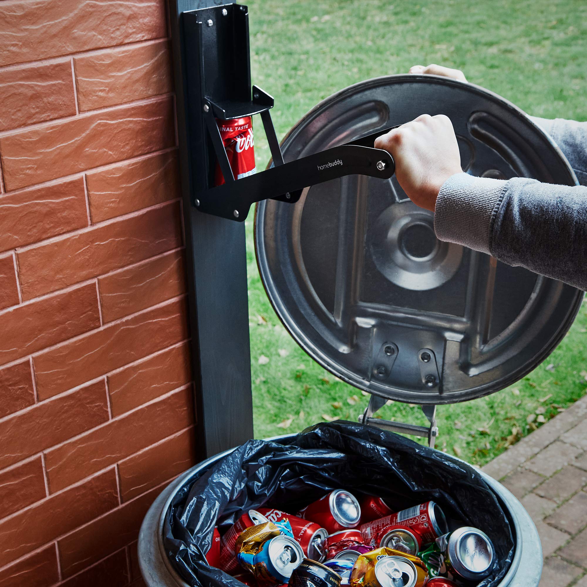 HomeBuddy Can Crusher for Recycling - 12 Oz. and 16 Oz. Can Crusher Wall Mounted for Aluminum Can Crusher, Soda Can Smasher for Recycling, Beer Can Crusher for Recycling Can - Mounting Rivets Included