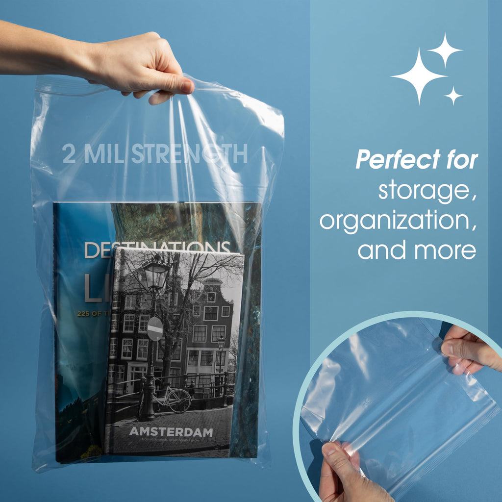 Spartan Industrial - 4” X 6” (1000 Count) 2 Mil Clear Reclosable Zip Plastic Poly Bags with Resealable Lock Seal Zipper