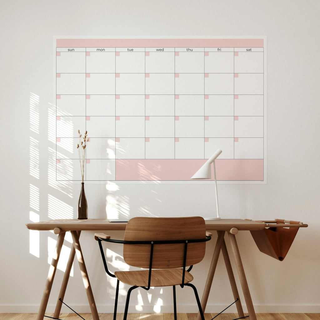 Undated Large Wall Calendar (39 x 27 inches) – Double-Sided Dry Erase Yearly & Monthly Wall Calendar, Big Erasable Planner for Home, Office, or Classroom, Thick Paper with Gloss Lamination