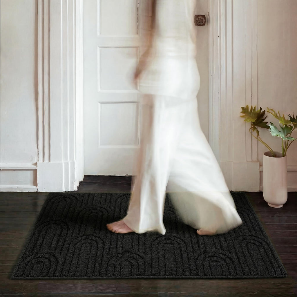 GRANNY SAYS Indoor Doormat Black, 60 x 90 cm Non Slip Mat for Entrance, Machine Washable Entry Rugs for Entrance Indoor, Low Profile Outdoor Mats, Floor Mats for House, Tapis D'Entrée Intérieur
