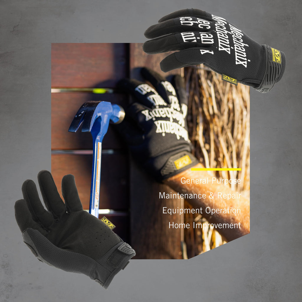 Mechanix Wear: The Original Work Glove with Secure Fit, Synthetic Leather Performance Gloves for Multi-purpose Use, Durable, Touchscreen Capable Safety Gloves for Men (Black, Large)