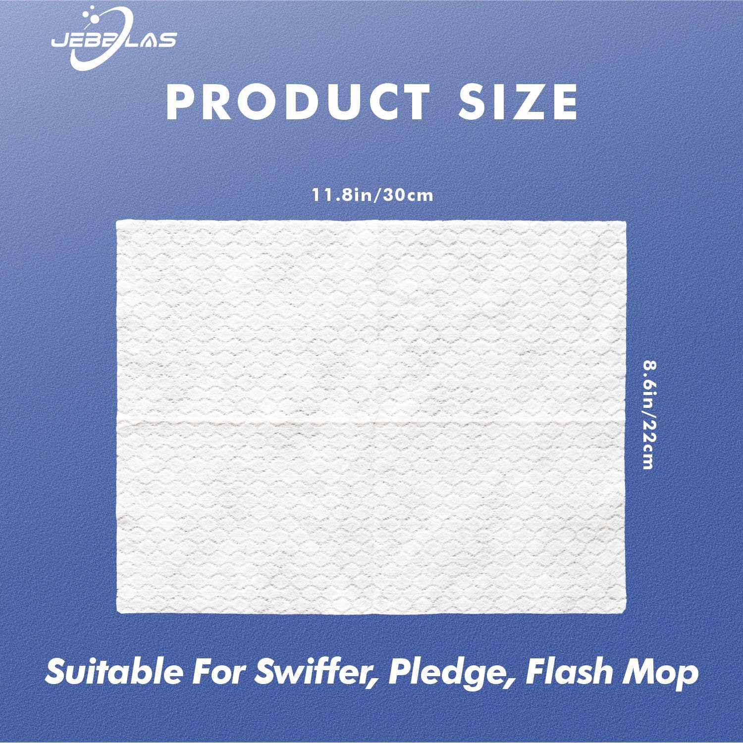 JEBBLAS Disposable Mop Cloth Dry Sweeping Pad for Floor Mop Sweeping Cloths (Pack of 120)