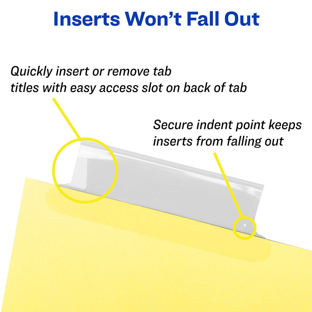 Big Tab Buff Colored Insertable Dividers - Gold Reinforce