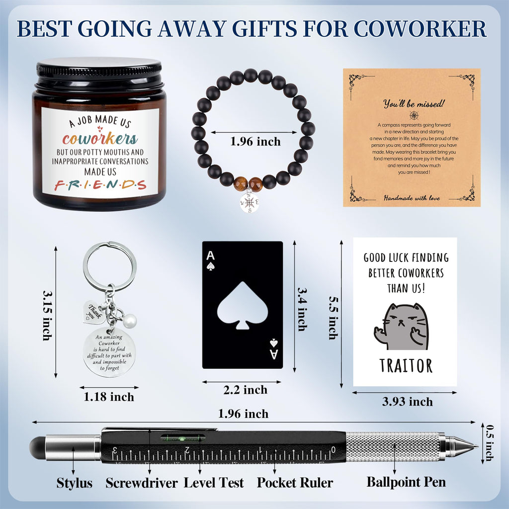 SIXVALA Coworker Leaving Gifts: 20 Oz Tumbler Farewell Basket for Colleagues, Boss, Teacher & Friends