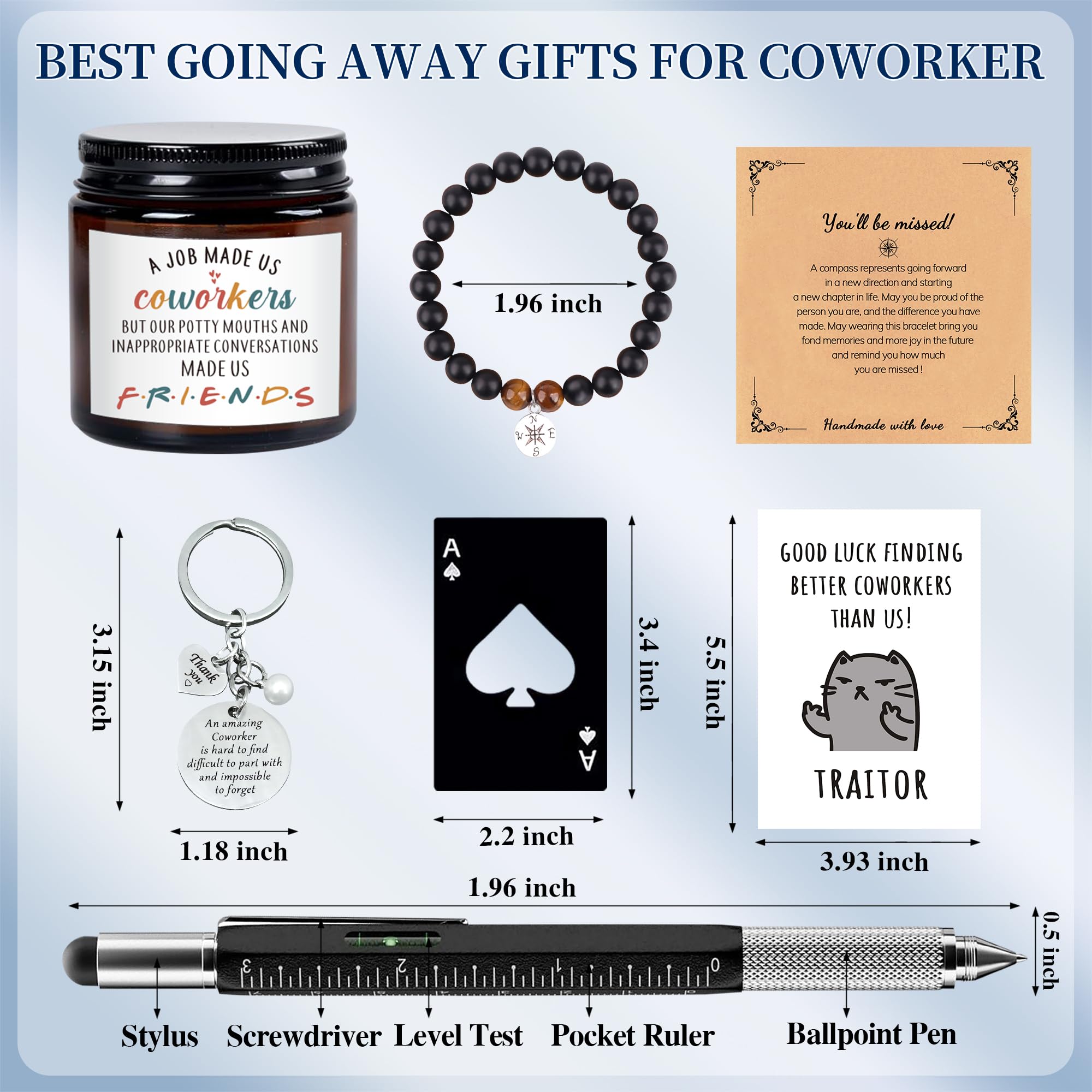 SIXVALA Coworker Leaving Gifts: 20 Oz Tumbler Farewell Basket for Colleagues, Boss, Teacher & Friends