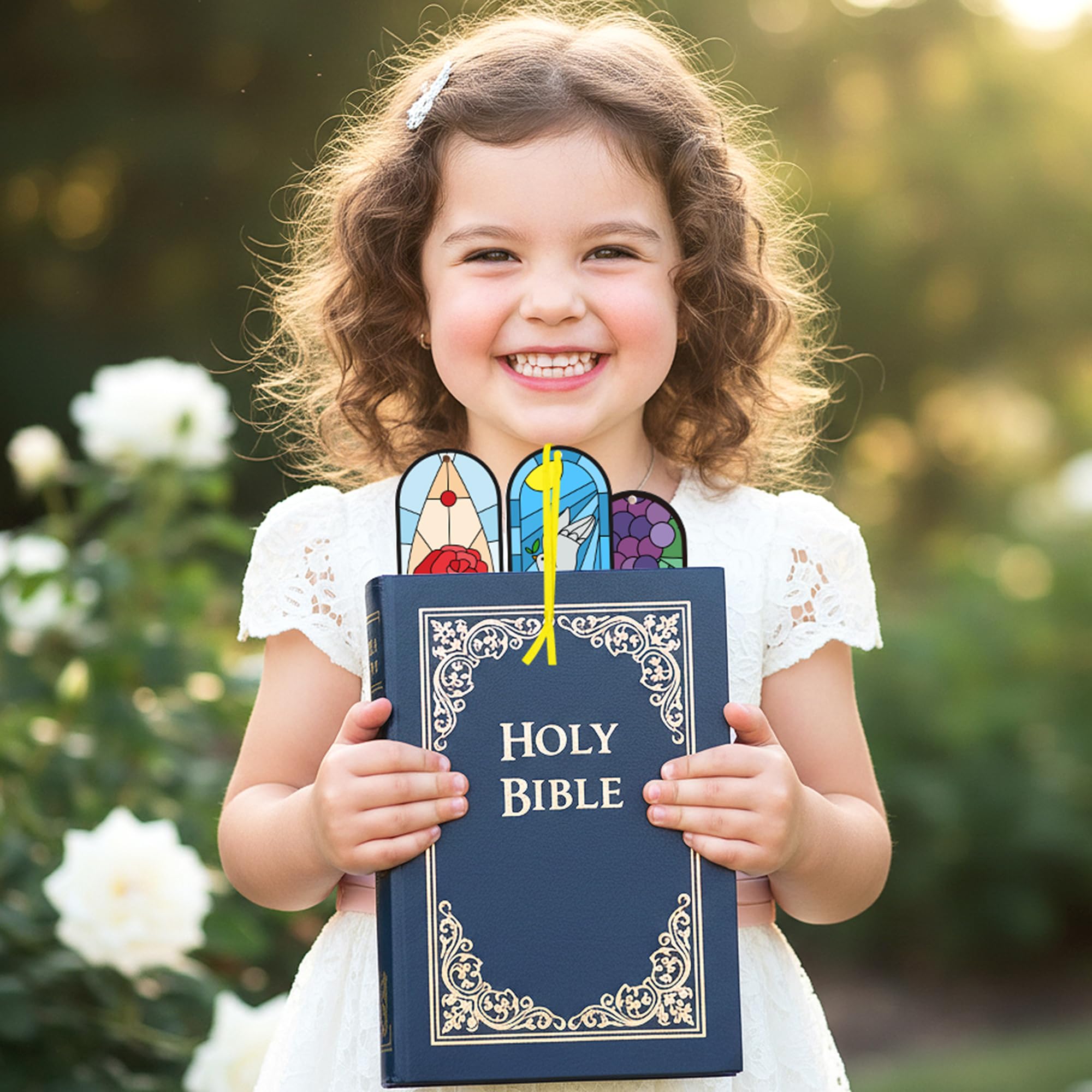 100Pcs Easter He is Risen Color Your Own Bookmarks Double-Sided Stained Glass Style DIY Coloring Blank Bookmarks Religious Christian Sunday School Church Resurrection Cross DIY Crafts Gifts for Kids