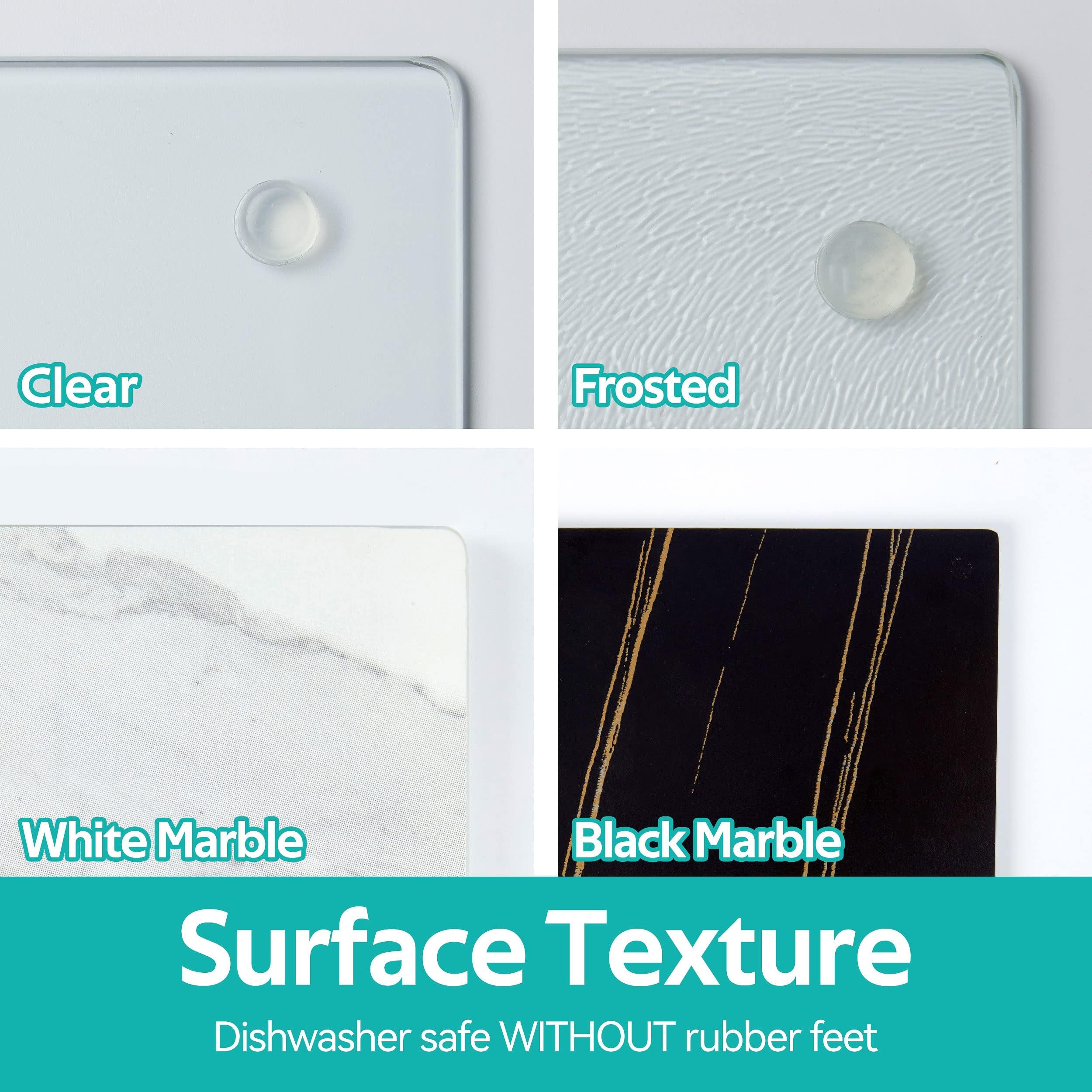 Murrey Home Glass Cutting Board for Kitchen Counter Protector, Tempered Glass Chopping Boards Dishwasher Safe, Small Clear Countertop Tray, 30x20CM