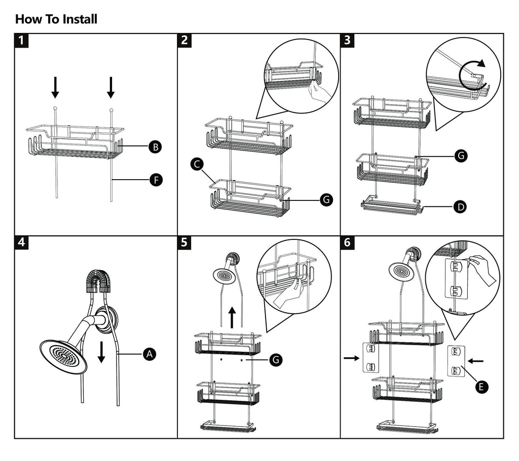 SWTYMIKI Shower Caddy Hanging - 3 Tier Rustproof Hanging Shower Organizer, No Drilling Bathroom Shower Shelves with 16 Hooks & Soap Holder, Anti-Swing Over Head Shower Rack for Shampoo,Sponge,Towel