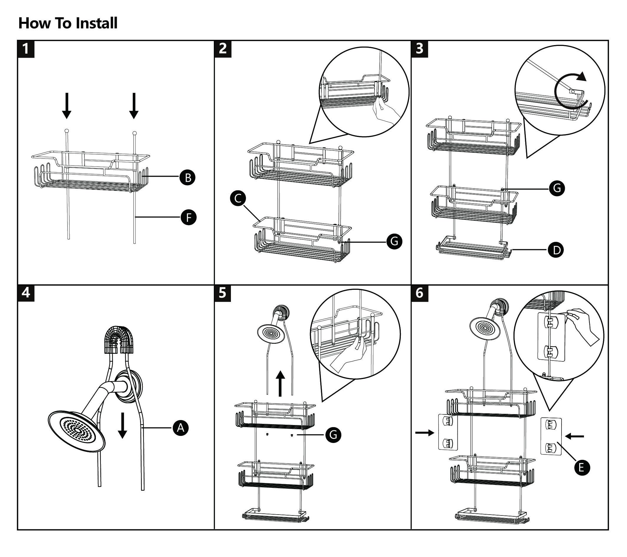 SWTYMIKI Shower Caddy Hanging - 3 Tier Rustproof Hanging Shower Organizer, No Drilling Bathroom Shower Shelves with 16 Hooks & Soap Holder, Anti-Swing Over Head Shower Rack for Shampoo,Sponge,Towel