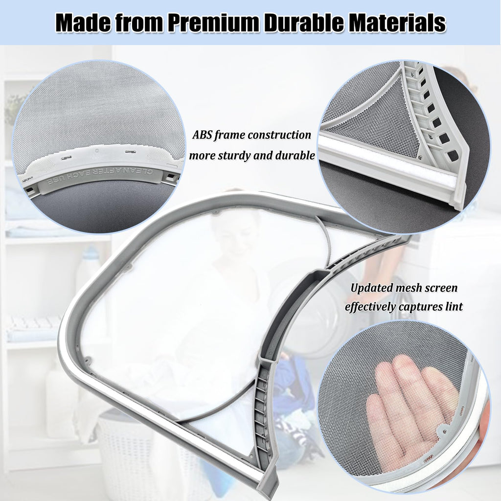 5231EL1003B Dryer Lint Filter with Felt Seal, 5231EL1003E Dryer Lint Screen Trap Filter Replacement Parts 5231EL1002E, 5231EL1003A, AP4440606, PS3527578