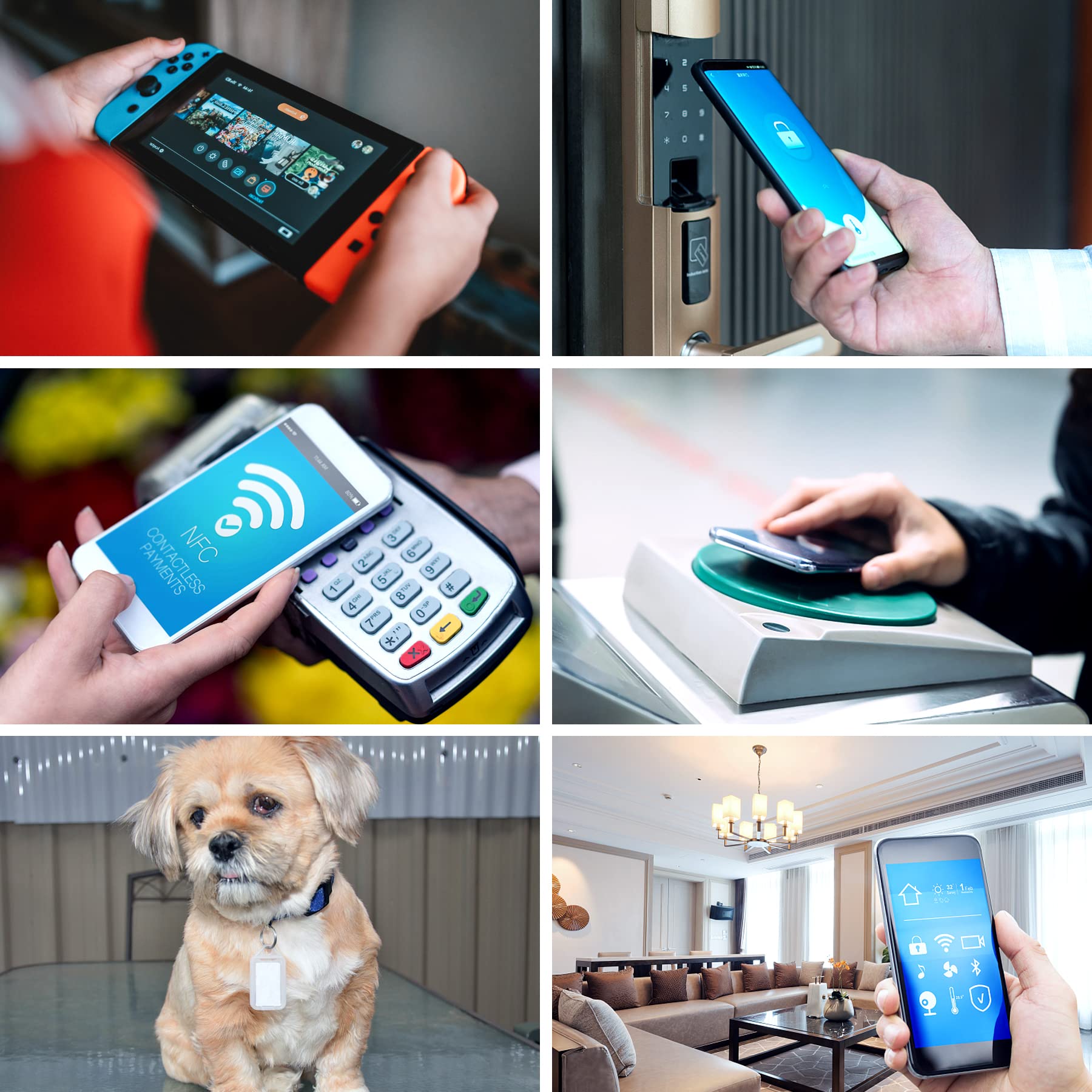 Timeskey NFC 100PCS NFC Tags NFC 215 NFC Stickers 100% Compatible with Amiibo and Tagmo, Fully Programmable and Writable