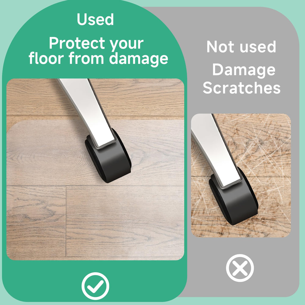 NATRKE Office Chair Mat for Hardwood Floor, 36"x48" Clear Desk Chair Mat with Non-Slip Frosted Back, Transparent PVC Floor Protector Rug for Home Office, BPA & Phthalate Free (Not for Carpet)