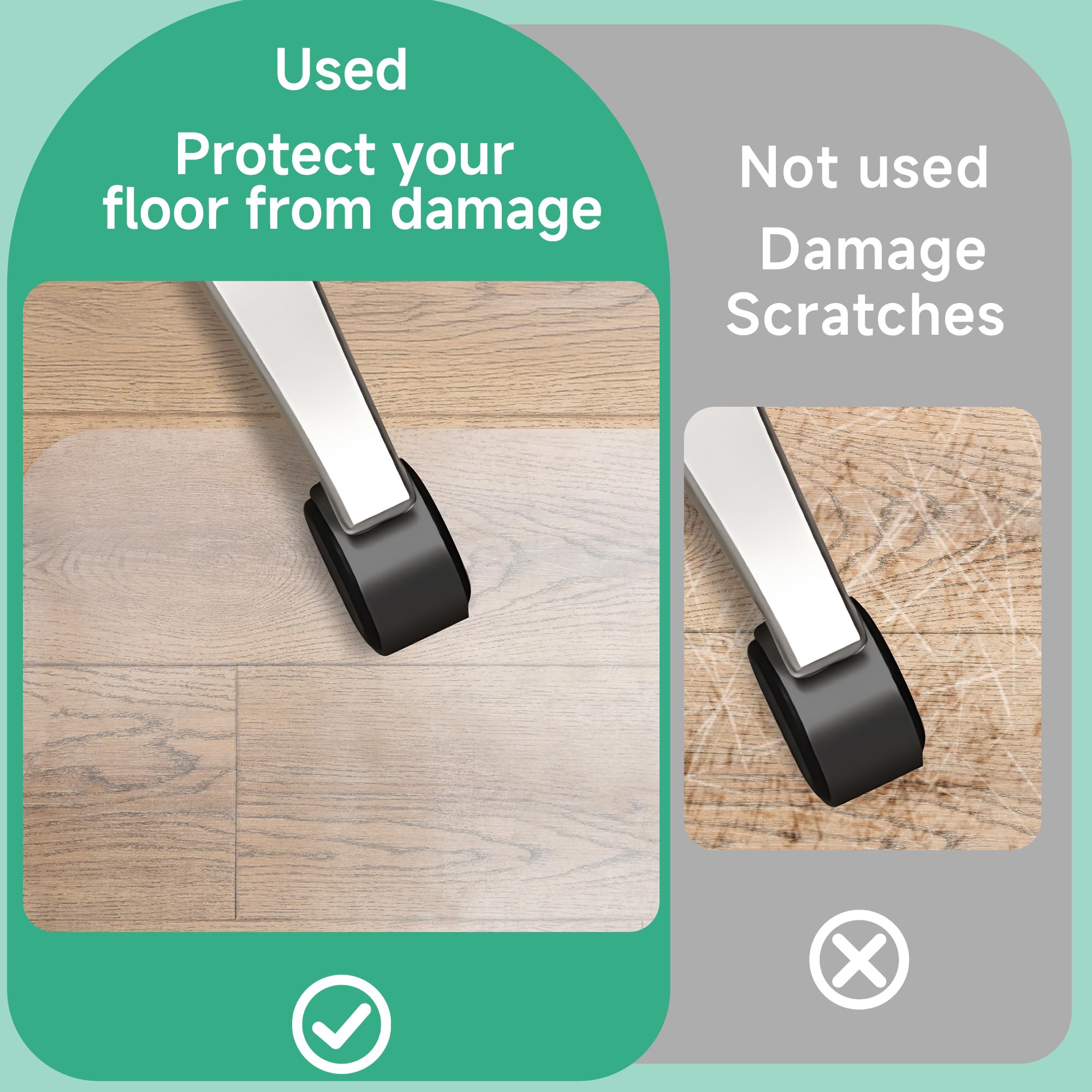 NATRKE Office Chair Mat for Hardwood Floor, 36"x48" Clear Desk Chair Mat with Non-Slip Frosted Back, Transparent PVC Floor Protector Rug for Home Office, BPA & Phthalate Free (Not for Carpet)