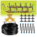 HIRALIY 49.2FT Drip Irrigation Kit, Garden Watering System, Blank Tubing DIY Automatic Irrigation Equipment Set for Outdoor Plants, Micro Drip Irrigation Kit for Greenhouse Flower, Bed Patio, Lawn