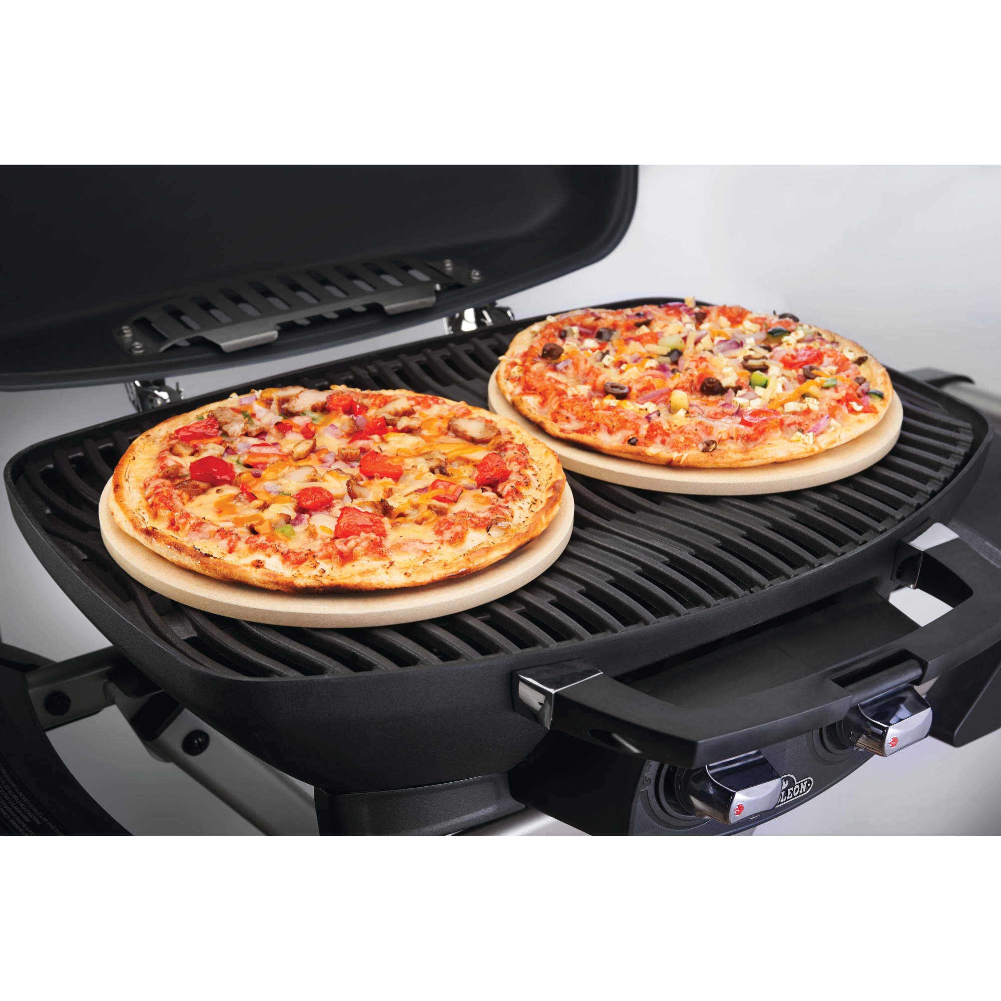 Napoleon Personal Sized Pizza Baking Stone Set - BBQ Grill Accessories, Two 10-inch Personal Pizza Baking Stones, Stone Oven Pizza, Pizzaria Results, Easy to Use, Use in BBQ Grill or Oven
