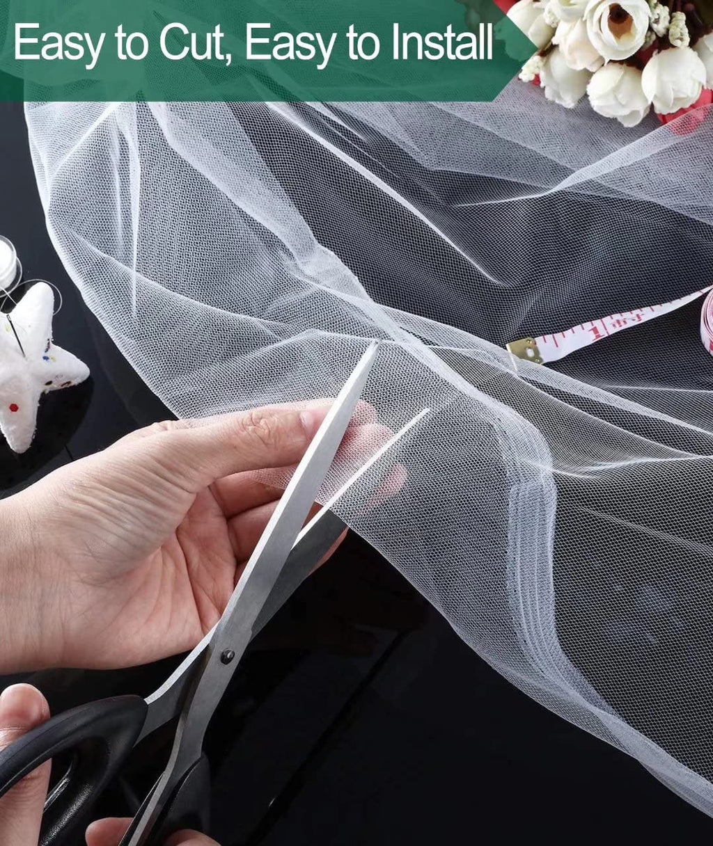 Garden Insect Mesh Netting 6.6ft x 32ft (2m x 10m), Wohohoho 1mm Ultra Fine Mosquito Netting Bug Netting Bird Netting Insect Barrier, 60 Mesh per Inch Plant Cover for Gardening Vegetables Fruits Tree