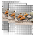 Pleafind Black Cooling Rack Set of 3 Pieces, 15.83 x 9.8 Inches Heavy Duty Wire Rack with Stainless Steal, Cooling Rack for Baking, Roasting, Grilling, Oven and Dishwasher Safe