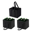 VENO 3-Pack Reusable Grocery Bag, Heavy Duty Shopping Bag, Shopping Cart Organizer, Foldable Grocery Tote Bag with Reinforced Hard Bottom