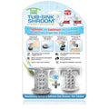 TubShroom and SinkShroom Drain Protectors Hair Catchers for Bathtubs and Sinks, Gray