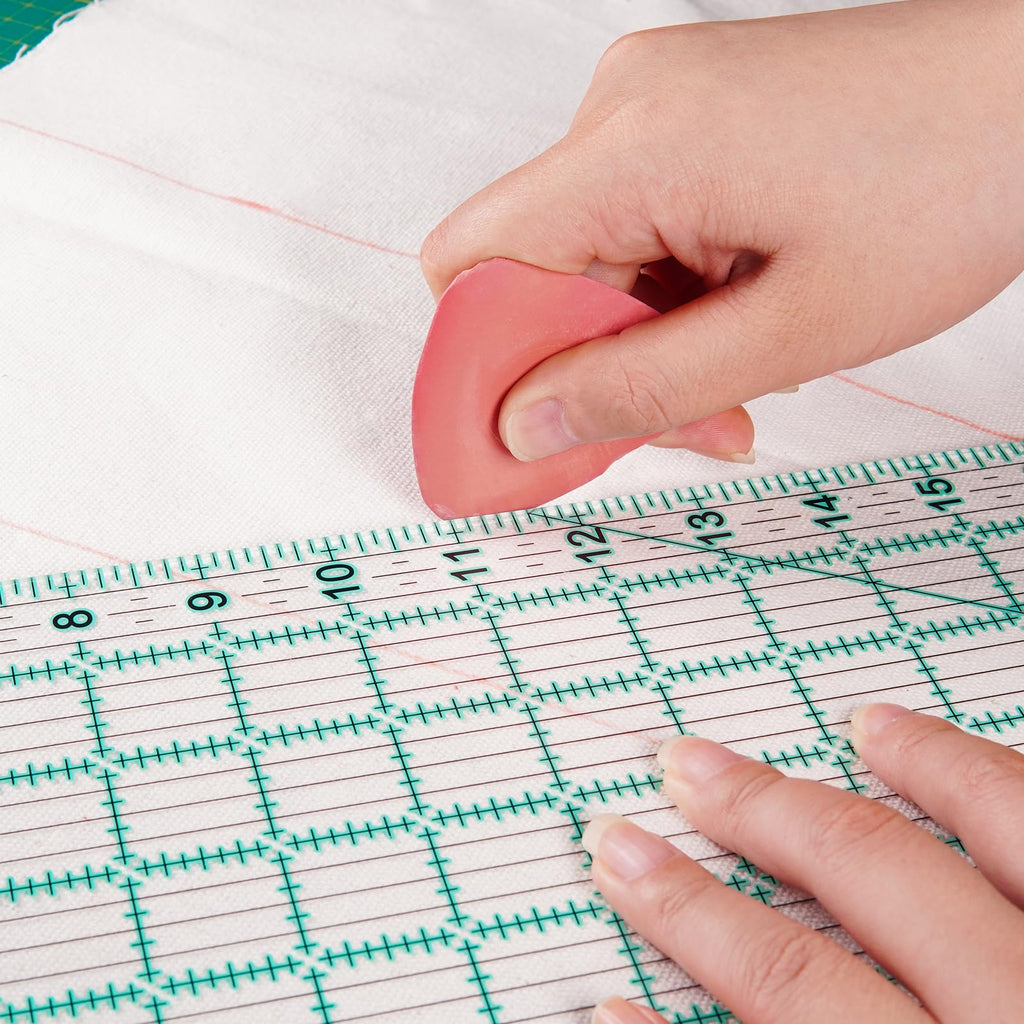 MANUFORE Quilting Ruler 6” x 24” Sewing Acrylic Ruler Anti-Slip Metric Ruler DIY Quilting Tools with Clear Printed Lines for Precise Cutting