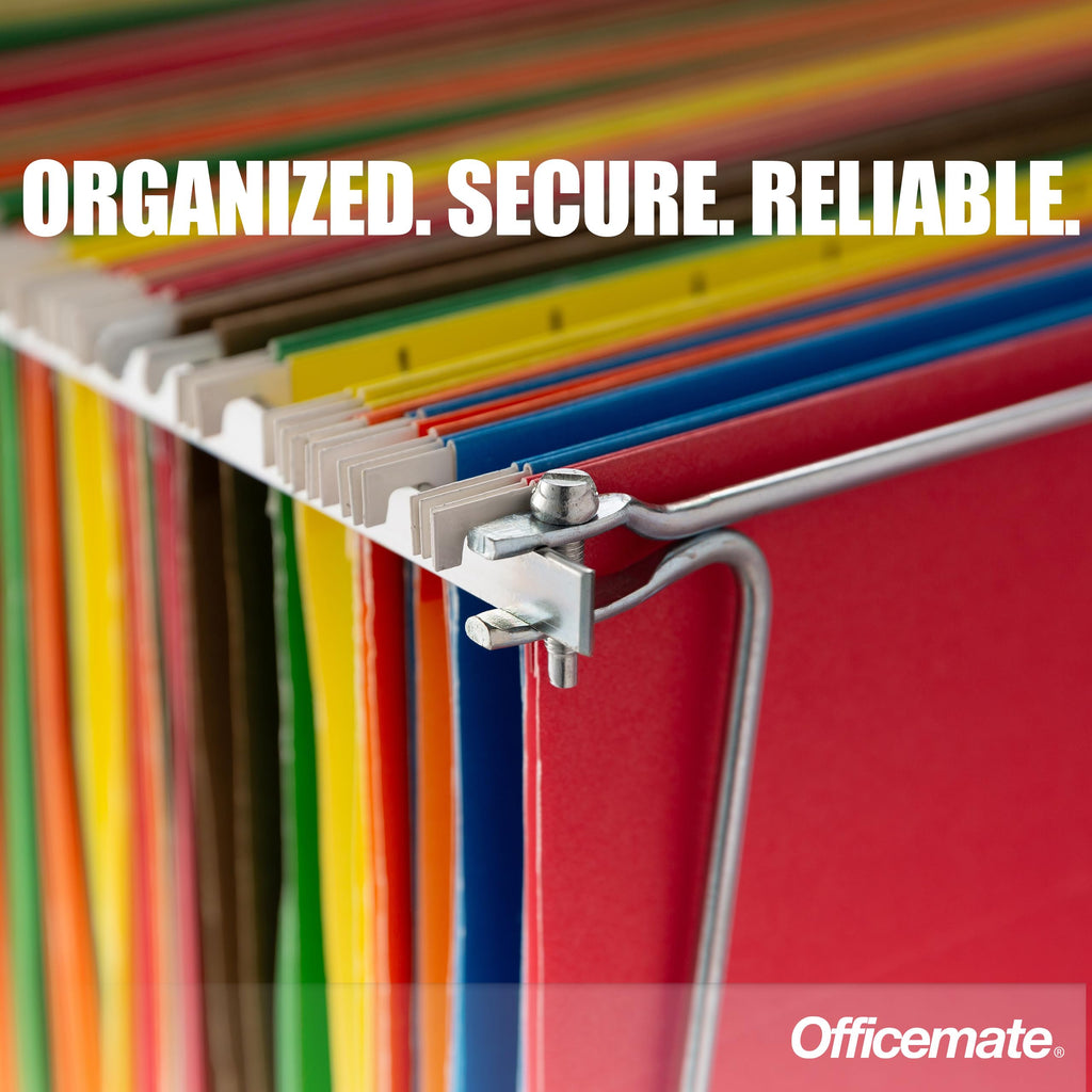 Officemate Hanging File Frames, Letter Size, Rails Fits 24" to 27", Steel, 2 Sets (91999)