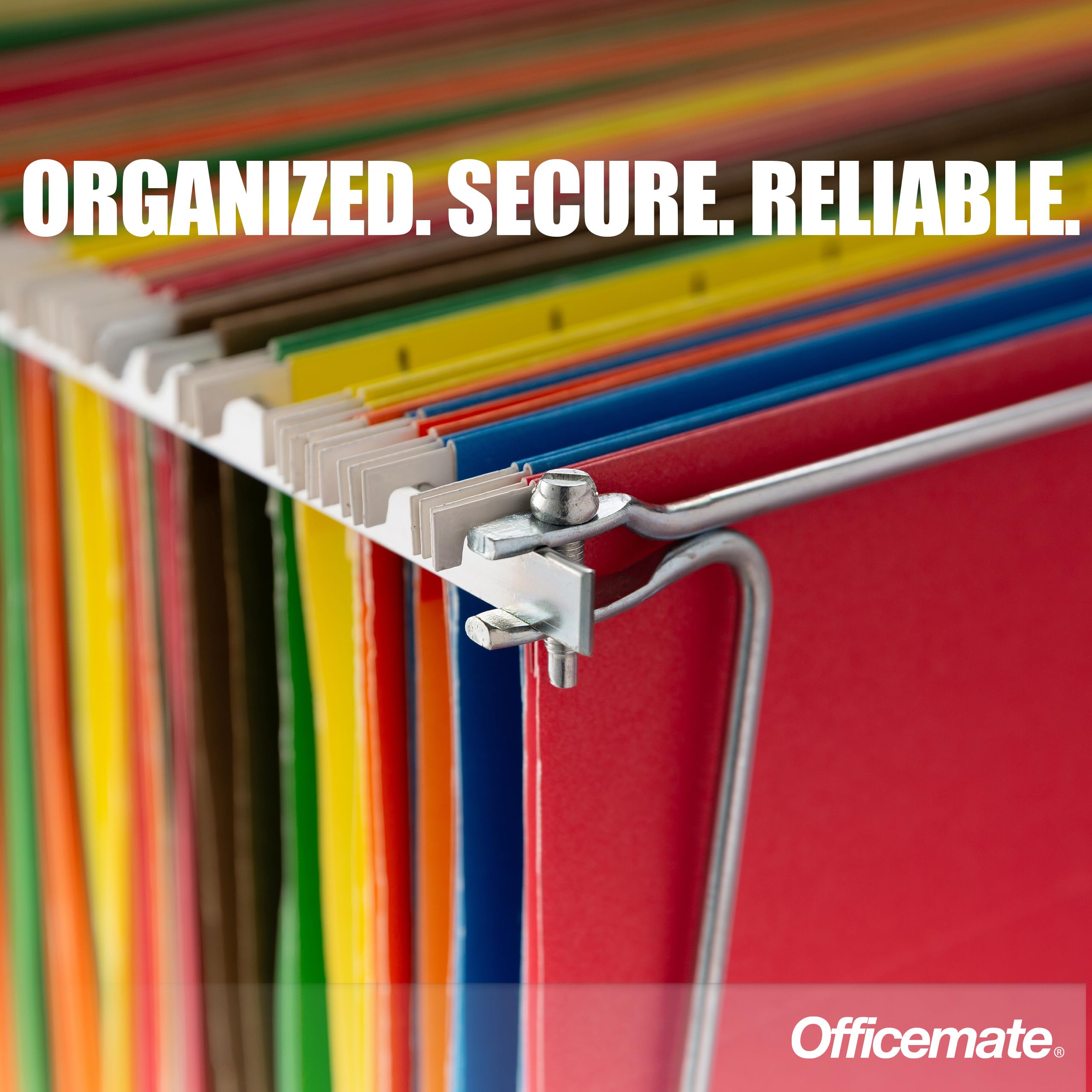 Officemate Hanging File Frames, Letter Size, Rails Fits 24" to 27", Steel, 2 Sets (91999)
