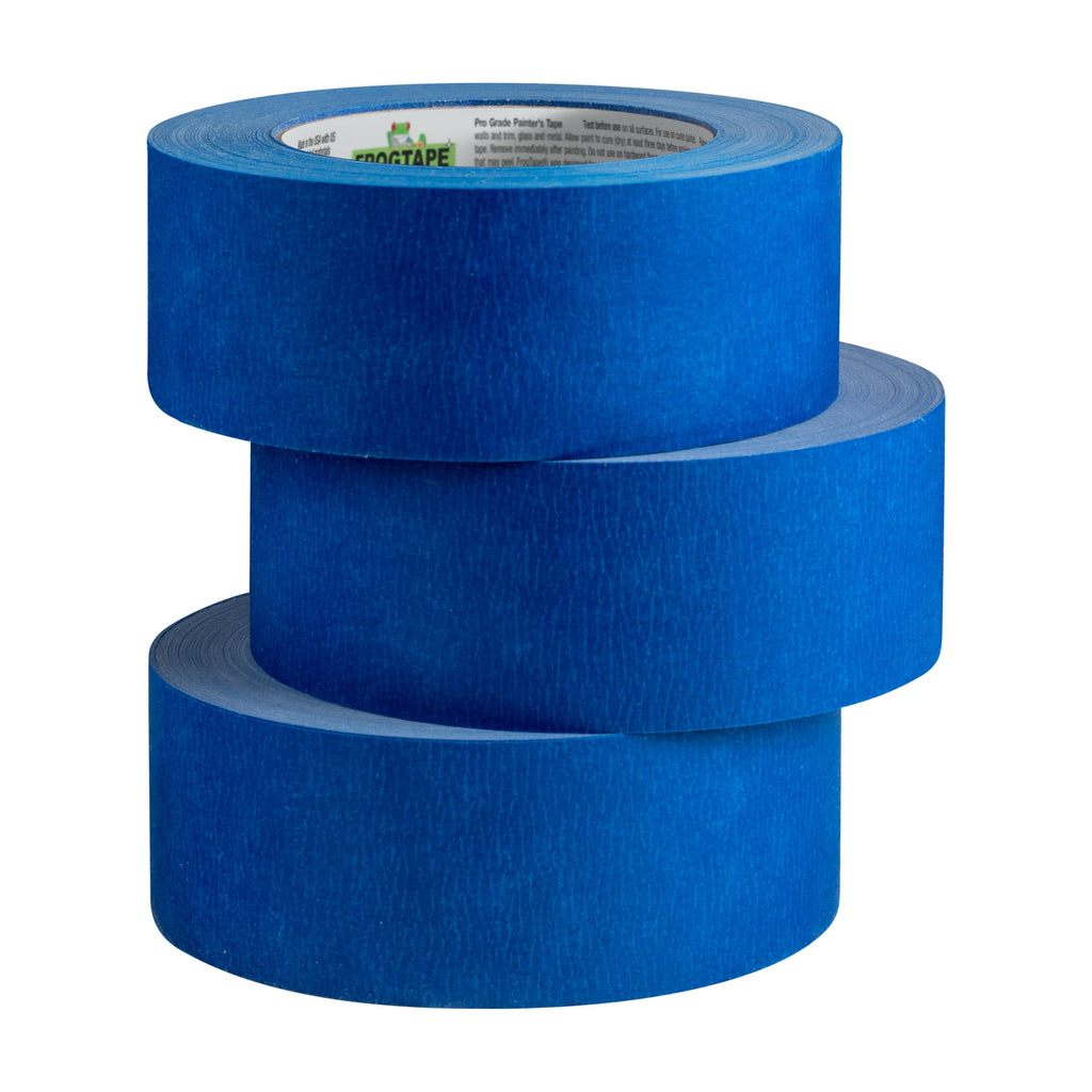 FrogTape ProGrade Blue Painters Tape with PAINTBLOCK, 2 Inch Wide (1.88 in. x 60 Yds), Medium Adhesion, Blue, 3 Rolls (104957)