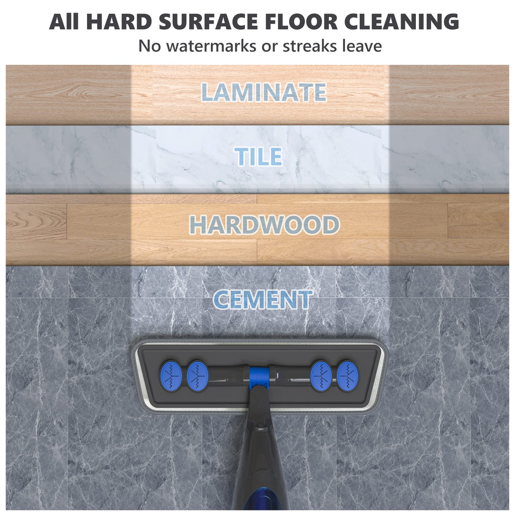Spray Mops for Cleaning Floors: Papclean Floor Mop for Wet Dry Household - 4 Microfiber Pads 635ML Refillable Bottle for Hardwood Laminate Vinyl Apartment Kitchen Bathroom Cleaning