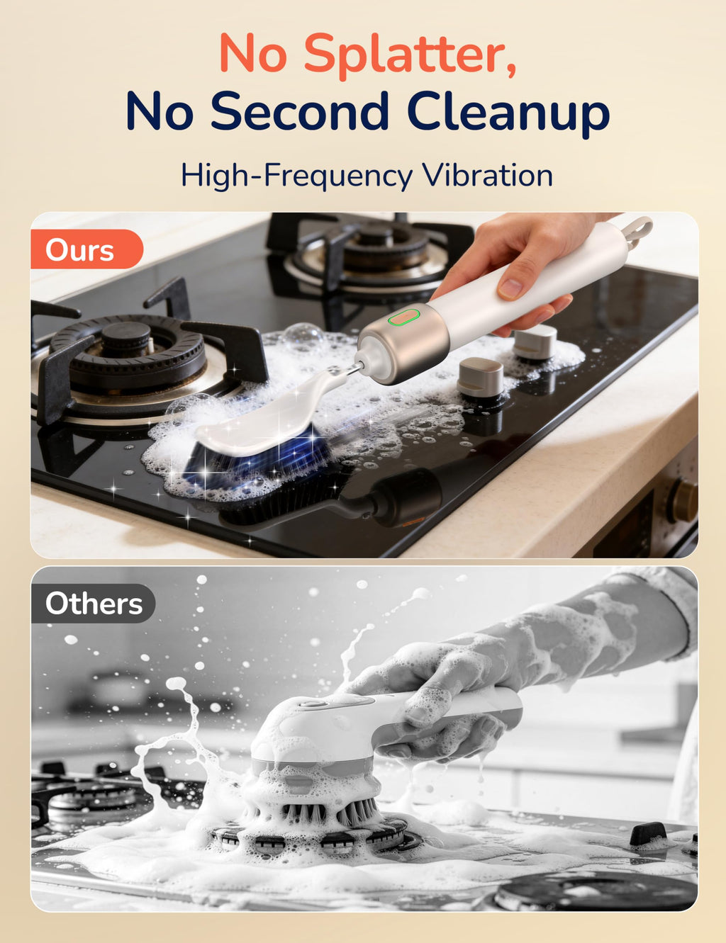 Electric Cleaning Brush for Multi-Surface Deep Clean - 3-Speed Adjustable, Waterproof & Rechargeable with 2 Brush Heads for Grout, Tile, Bathroom, Kitchen, Car, and Pet Supplies