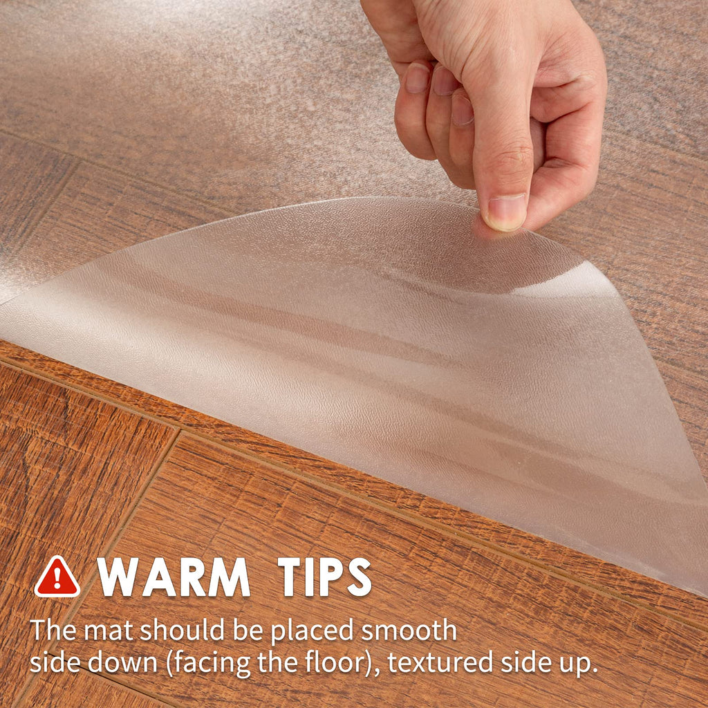 Chair Mat Office Chair Mat for Hardwood Floor Anti-Slip Floor Protector for Home Office 59''×47'' Heavy Duty Clear PVC Transparent Mat