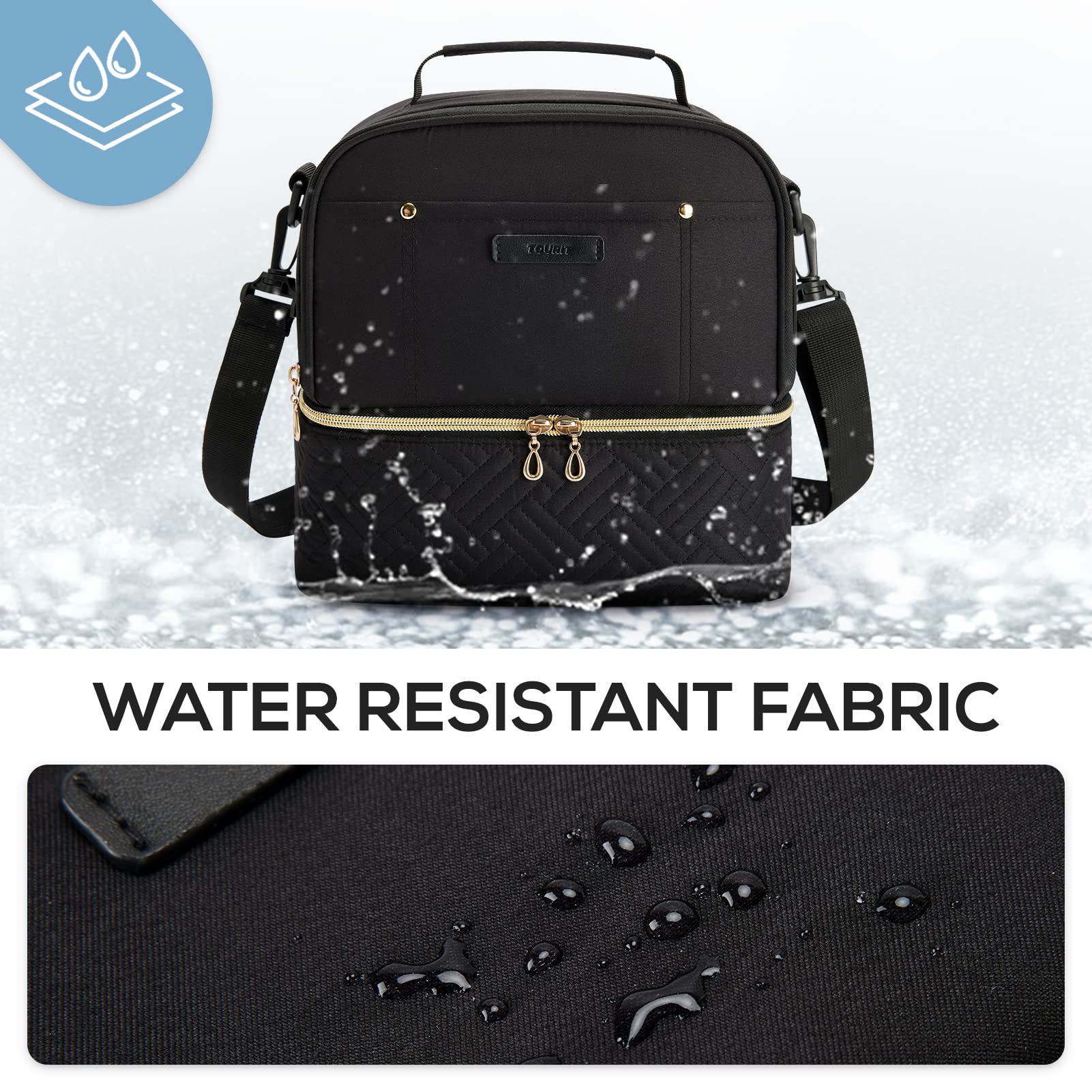 TOURIT Lunch Bag Women Double Deck Lunch Box Insulated Lunch Cooler for Women Men Work, School