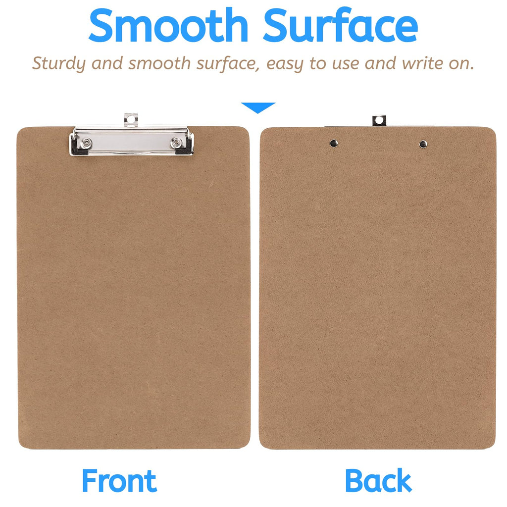 YOUEON 20 Pack Hardboard Office Clipboards, 9 x 12.5 Inch Letter Size Clipboard with Low Profile Clip & Hangable Loop, Clip Boards for Home Office School Hospital Supplies