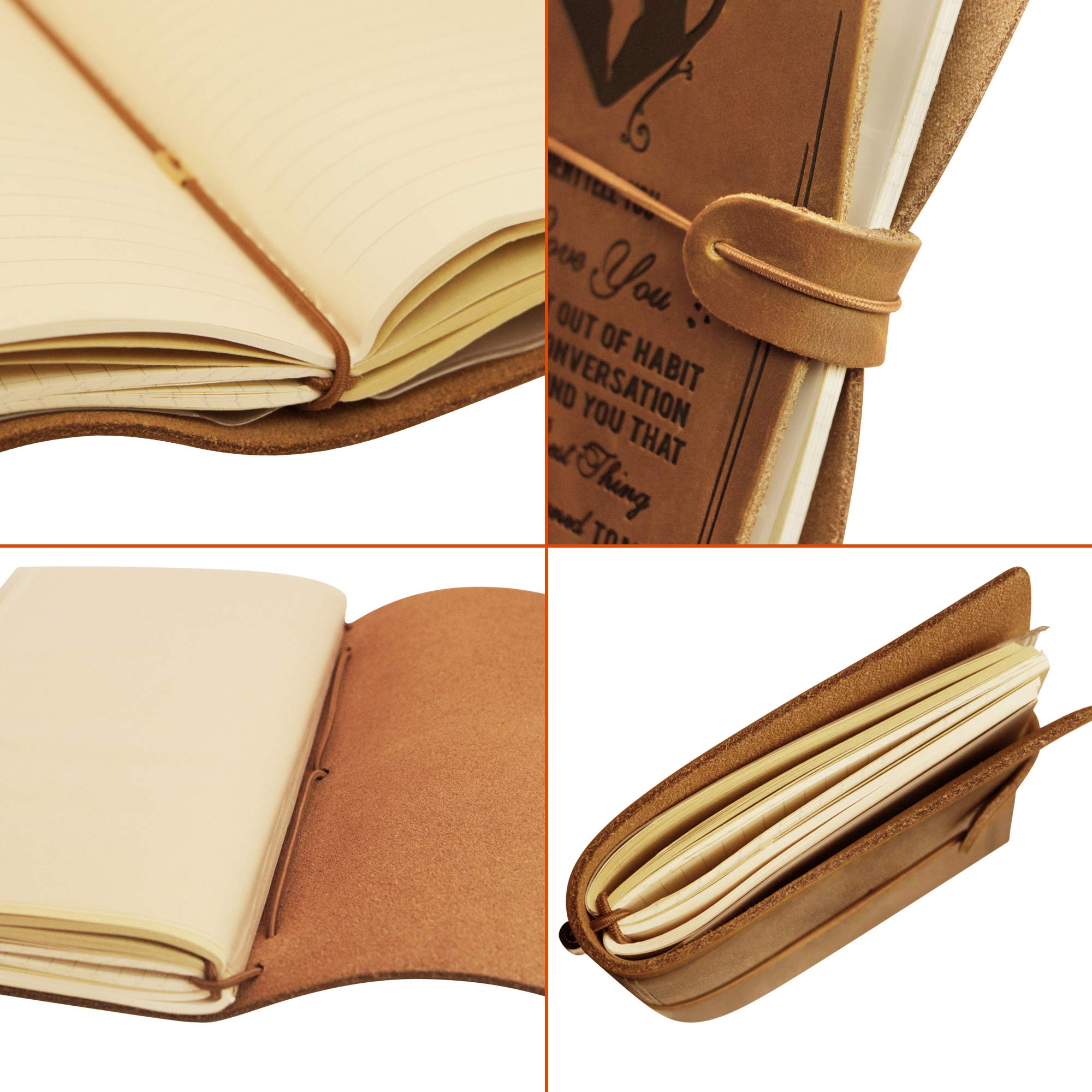 Personalized Leather Notebook Mother‘s DayTo My Wife Gift - Hand-Crafted Genuine Leather Journal for Writing, Poets, Travelers, as a Diary or Life Planner - Birthday Christmas Gifts For Wife