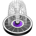 SZMP Solar Fountain 3.5W Bird Bath Fountains with Flower Upgraded Glass Panel, Solar Powered Water Fountain with 7 Nozzle & 4 Fixer, Solar Fountain Pump for Bird Bath, Garden, Pond, Pool (White)