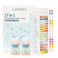 Drinking Water Test Kit, LAWNFUL 17 in 1 Tap & Well Water Test Kit,100 Water Strips+ 2 Bacteria Tests, High Precision Home Water Test Kit Detect Bacteria, pH, Copper, Lead, Iron, Hardness and More