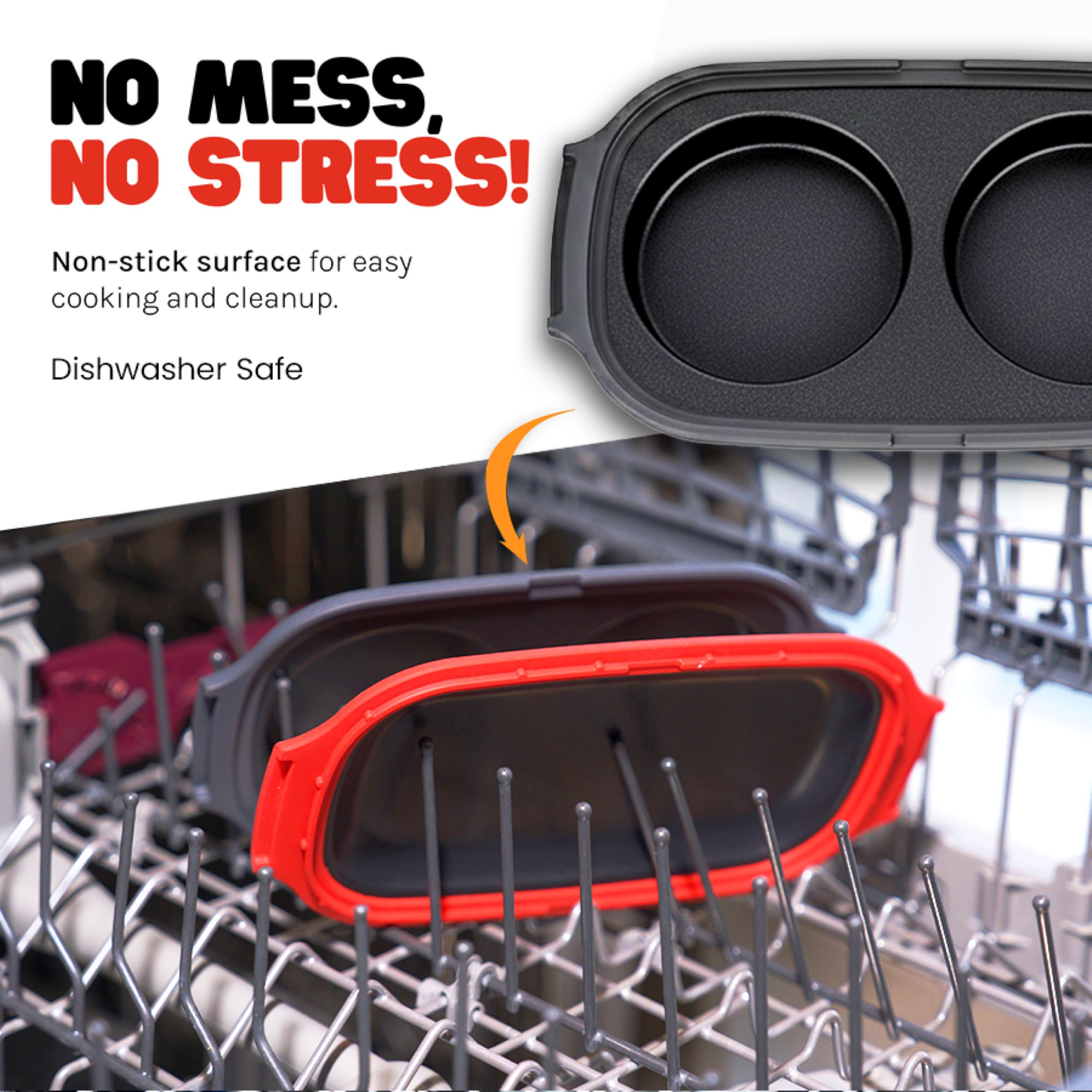 Micro Grill Egg Mate™ Microwave Cooker – Sunny Side Up Egg Maker for Breakfast Sandwiches & English Muffins – BPA-Free, Dishwasher Safe