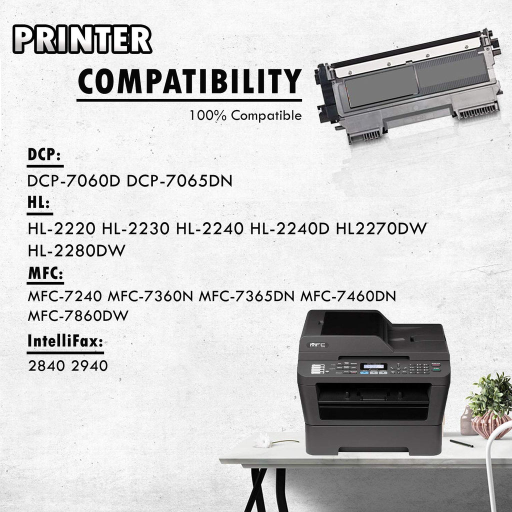 3 High Yield Inkfirst® High Yield Toner Cartridges TN-450 (TN450) Compatible Remanufactured for Brother TN-450 Black HL-2220 HL-2230 HL-2240 HL-2240D HL2270DW HL-2280DW DCP-7060D DCP-7065DN MFC-7360N MFC-7460DN MFC-7860DW