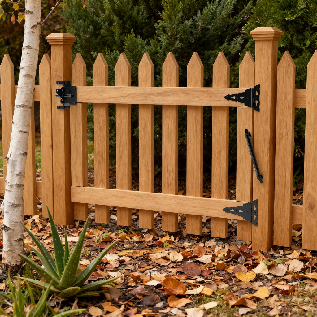 skysen 14" Fence gate Spring self Closing and Adjustable for Wooden or Vinyl Fence,Carbon Steel,Black(gate spring-14)