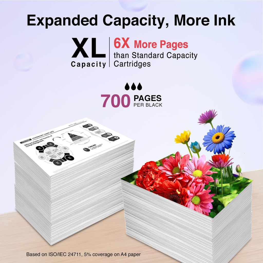 Cyloral 67XL Ink Cartridge Replacement for HP 67 XL Compatible with DeskJet 2800e 2827e 2855e 2852e 2842e 4200e 4252e 4255e 4227e Envy 6000 6400 Printer Remanufactured for HP Ink 67 Black